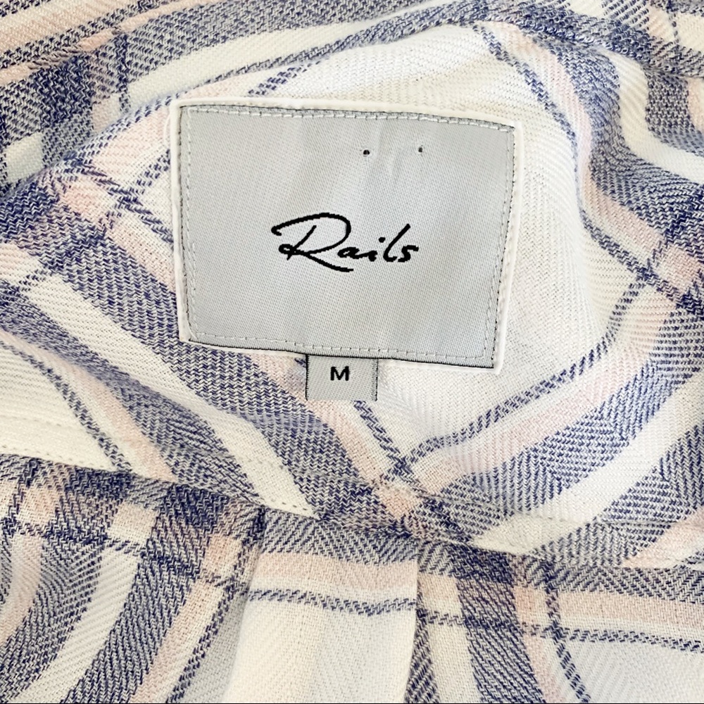 Rails Hunter Check Flannel Shirt in Blush Patriot - Picture 6 of 8